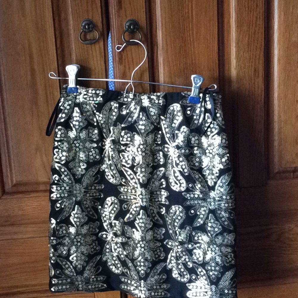 Sequined mini skirt
